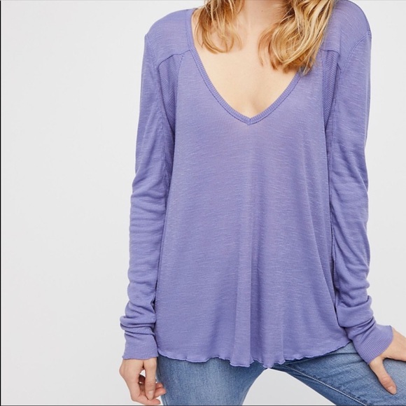 Free People Tops - Free People | Rock the Boat Tee Purple Size M